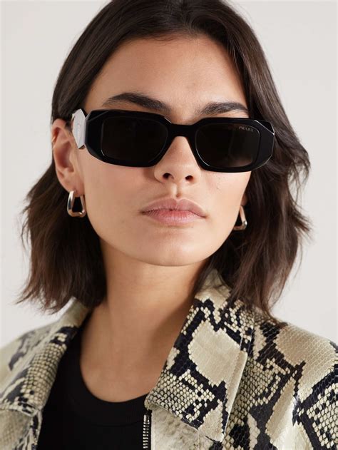 prada round silver sunglasses|prada sunglass frames women.